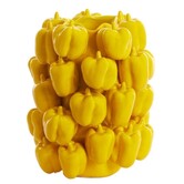 Vaas deco 23,5x23x32,5 cm BELLPEPPER keramiek glanzend geel