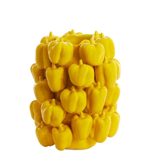 Light en Living Vaas deco 23,5x23x32,5 cm BELLPEPPER keramiek glanzend geel