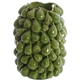 Vaas deco 35x33x47 cm NATALIA keramiek donker groen