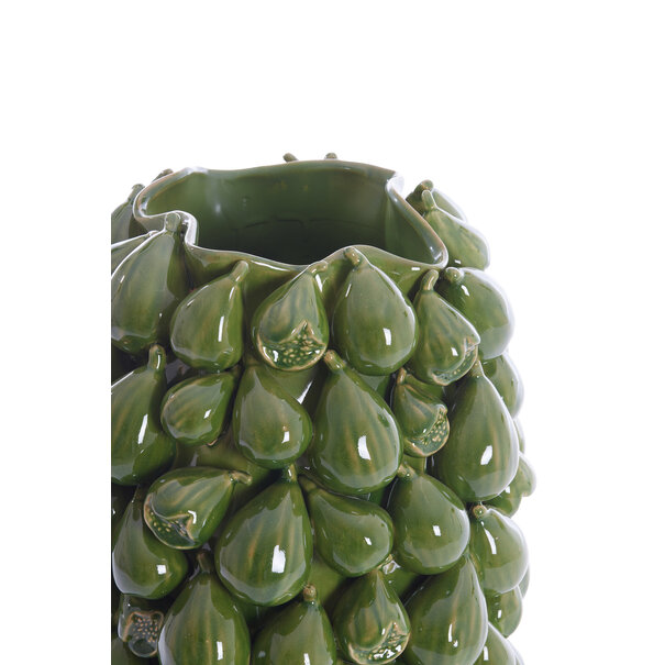 Light en Living Vaas deco 35x33x47 cm NATALIA keramiek donker groen