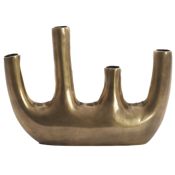 Light en Living Vaas deco 37x7x21,5 cm KUTA antiek  brons