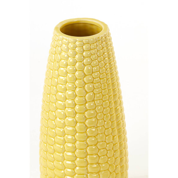 Light en Living Vaas Ø14x31 cm CORN keramiek geel