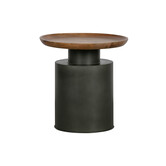 Dua Bijzettafel Hout/metaal Zwart Ø 53 cm