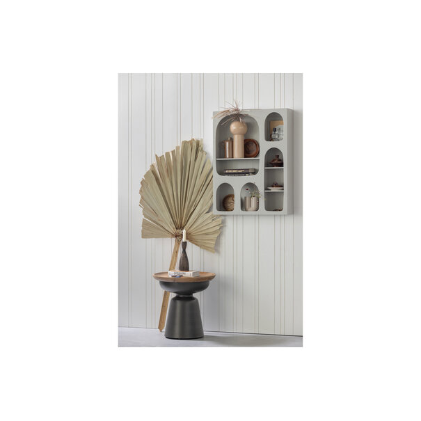 Woood Dana Bijzettafel Hout/metaal Zwart