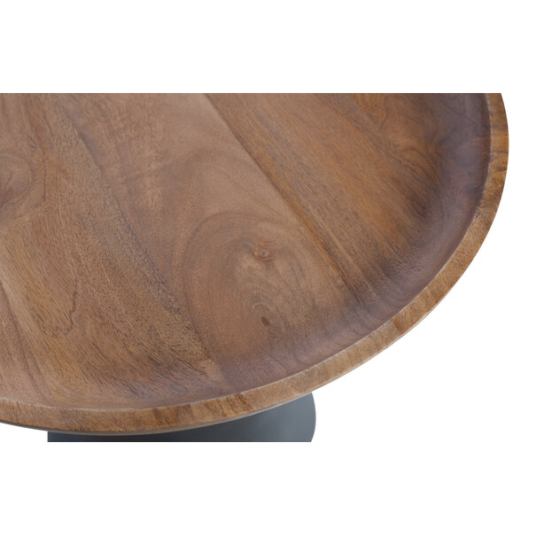 Woood Dana Bijzettafel Hout/metaal Zwart