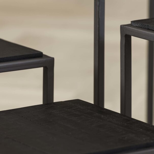 WoonStijl Salontafel set van 4 Teca black