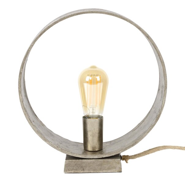 WoonStijl Tafellamp Loop / Antiek Nikkel