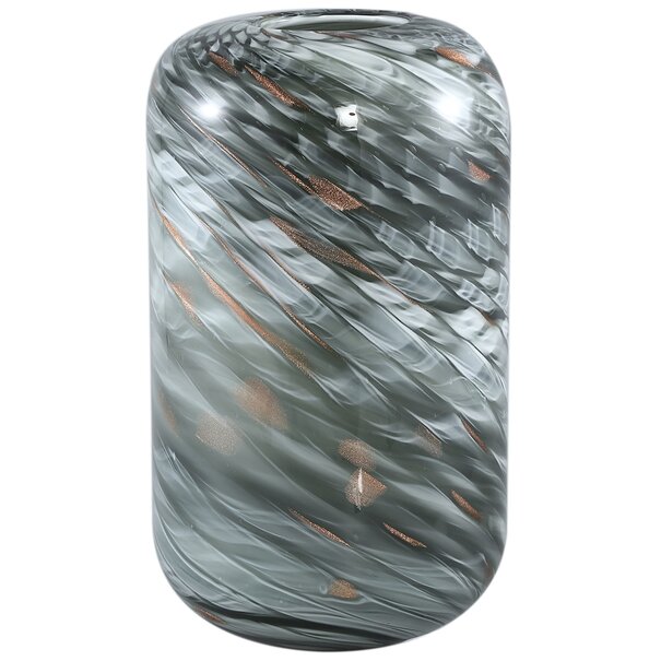 PTMD Vaas Kelsh Grijs Waves glas mixed rond L