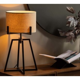 Holly Tafellamp Zwart/naturel
