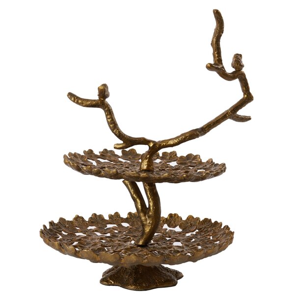 Light & Living Etagere 2 laags 37x35,5x53 cm BIRD  antiek brons