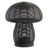 Theelicht Ø20x24 cm MUSHROOM mat  zwart