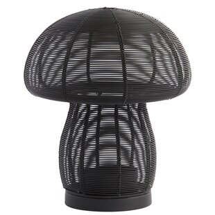 Theelicht Ø20x24 cm MUSHROOM mat  zwart