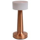 Tafellamp Lampa koper / wit oplaadbaar