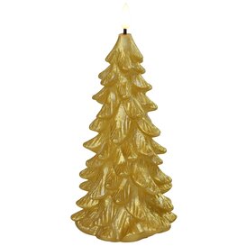 Kerstboomkaars LED Lyon XL goud