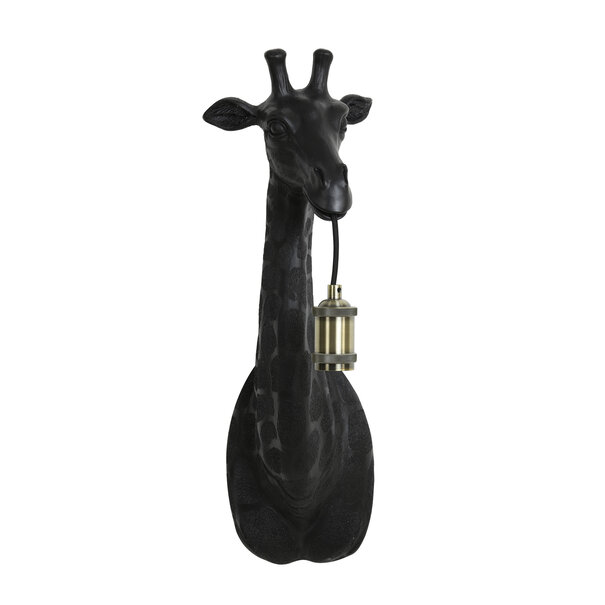 Light en Living Wandlamp Giraffe goud of zwart - Stoere Dierenlamp