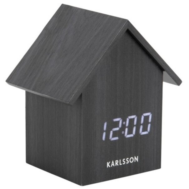 Karlsson Alarm Clock House LED zwart