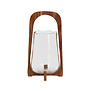 Windlicht Ø26x48 cm ANOSY glas helder+hout naturel
