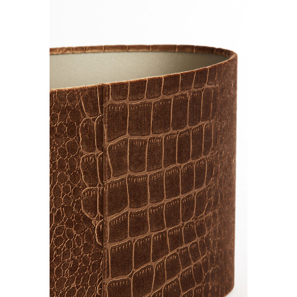Light en Living Ovale lampenkap PRAYA bruin 45x21x22 cm - Light & Living