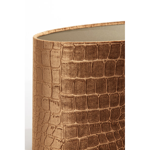 Light en Living Ovale lampenkap PRAYA bruin 45x21x22 cm - Light & Living