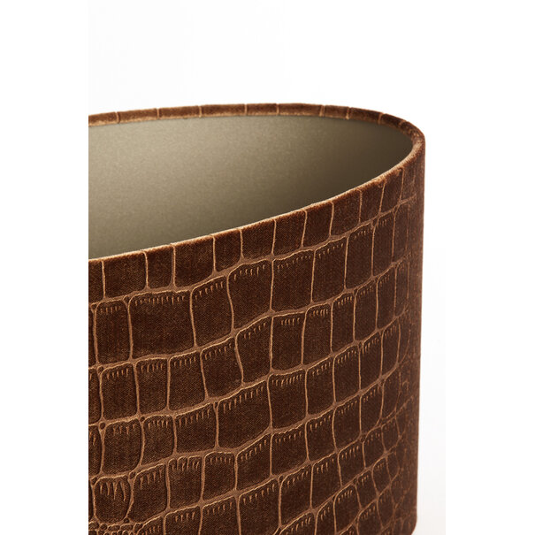 Light en Living Ovale lampenkap PRAYA bruin 45x21x22 cm - Light & Living