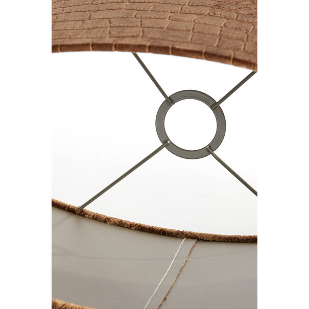 Light en Living Ovale lampenkap PRAYA bruin 45x21x22 cm - Light & Living