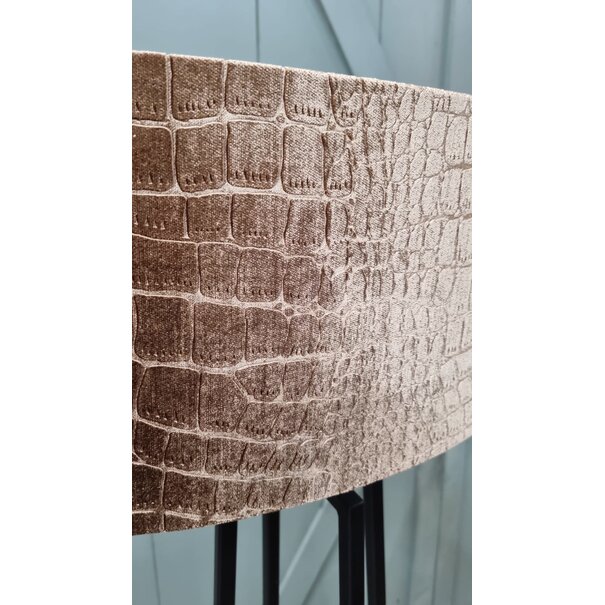 Light en Living Ovale lampenkap PRAYA bruin 45x21x22 cm - Light & Living