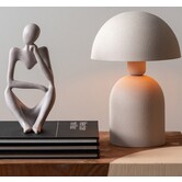 Tafellamp Boaz warm grijs