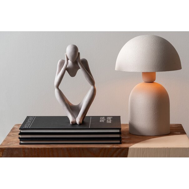 Leitmotiv Tafellamp Boaz warm grijs