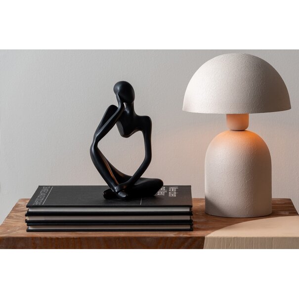 Leitmotiv Tafellamp Boaz warm grijs