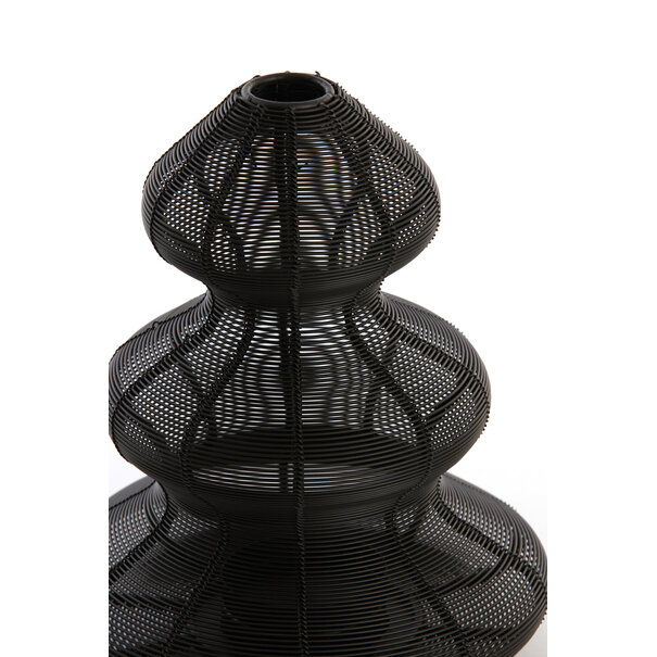 Light en Living Windlicht Ø25x35 cm CHRISTMAS TREE  mat zwart