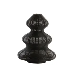 Windlicht Ø16x19 cm CHRISTMAS TREE  mat zwart