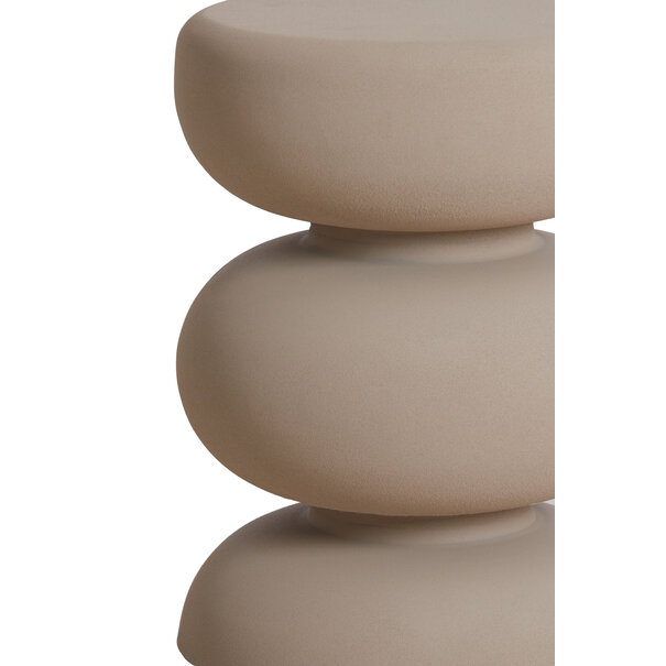 Light en Living Bijzettafel Ø35x46 cm KOBODO mat crème