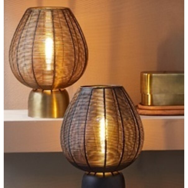Light en Living Tafellamp Suneko zwart - 2 maten