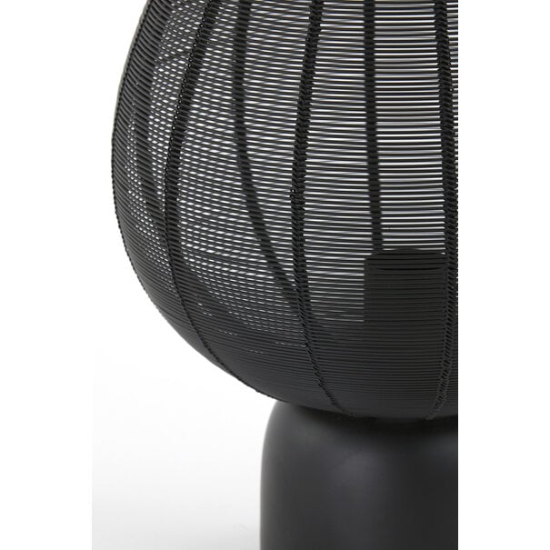 Light en Living Tafellamp Suneko zwart - Ø 35 x 46 cm