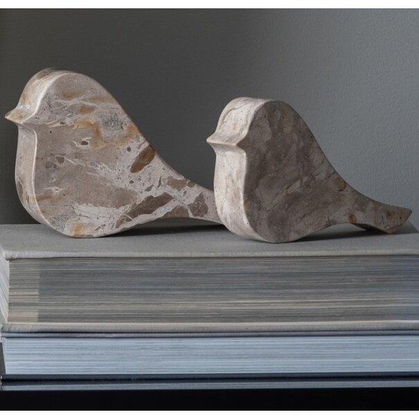 Present Time Ornament Statue Vogel marmer klein