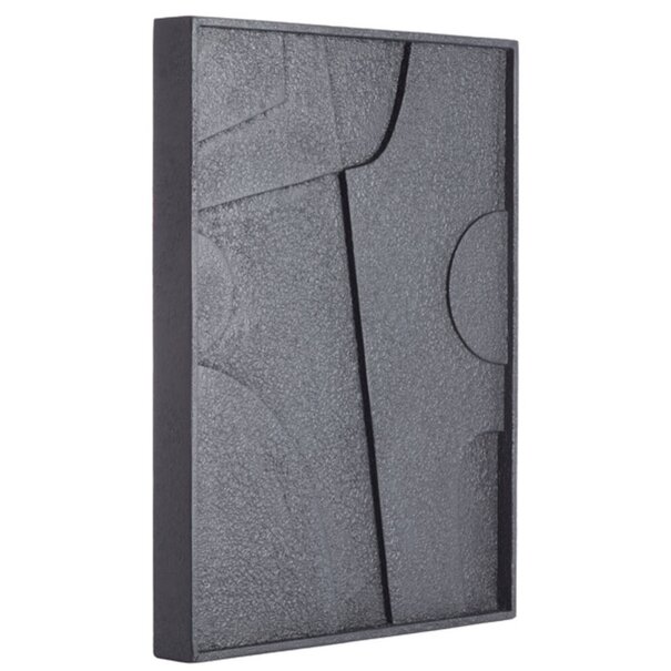 Light en Living Wandornament 80x8x60 cm COLINO  hout mat zwart