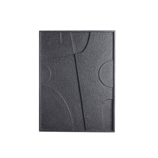 Light en Living Wandornament 80x8x60 cm COLINO  hout mat zwart