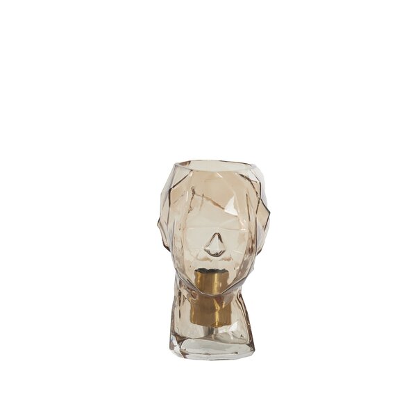 Light en Living Tafellamp Ø20x25 cm HEAD glas bruin vrouw