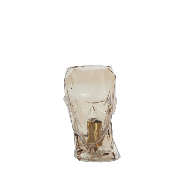 Light en Living Tafellamp Ø19x25 cm HEAD glas bruin man