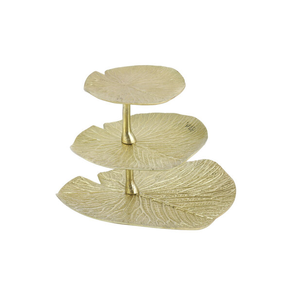Light en Living Etagere LEAF goud - 3 laags