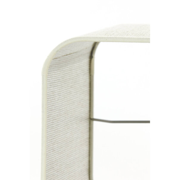 Light en Living Lampenkap vierkant rond hoog 25-25-30 cm BRESKA parel wit