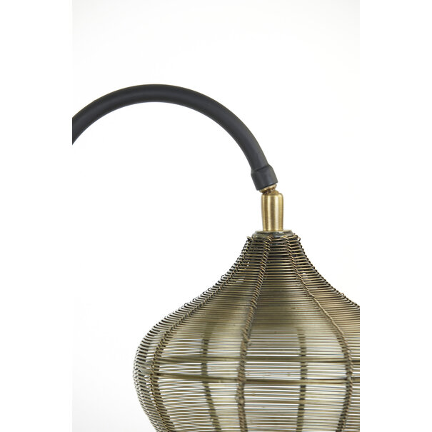 Light en Living Tafellamp 27x20x61 cm ALVARO antiek  brons+mat zwart