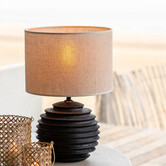 Lampenkap cilinder 30-30-21 cm BRESKA parel wit