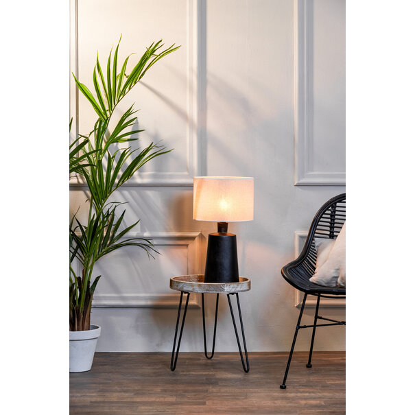 Light en Living Lampenkap cilinder 30-30-21 cm BRESKA parel wit