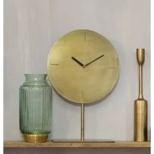 Light en Living Klok op voet Ø30x45 cm WAIWO antiek  brons