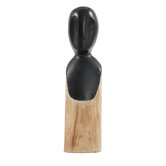 Ornament LUMUNA  hout naturel+zwart 11,5 x 12 x 41 cm