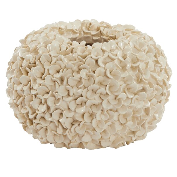 Light en Living Vaas deco Ø38x23 cm PHYLIA crème