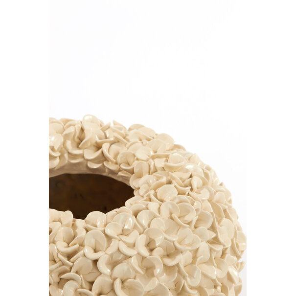 Light en Living Vaas deco Ø38x23 cm PHYLIA crème