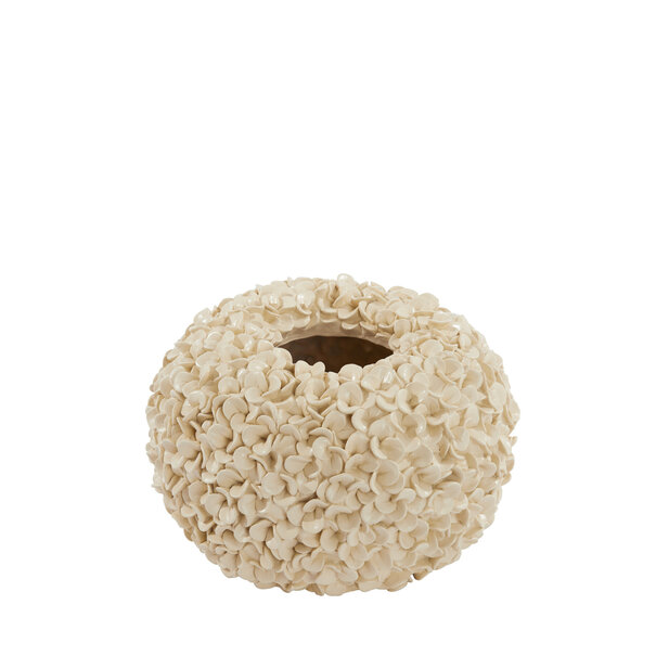 Light en Living Vaas deco Ø38x23 cm PHYLIA crème