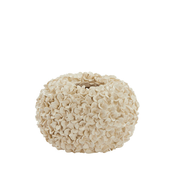 Light en Living Vaas deco Ø38x23 cm PHYLIA crème